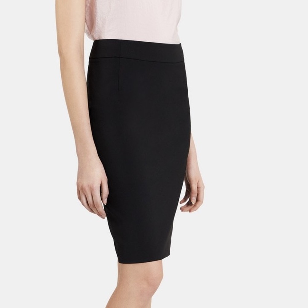 Theory Black Joanie Sevona wool skirt, sz 2